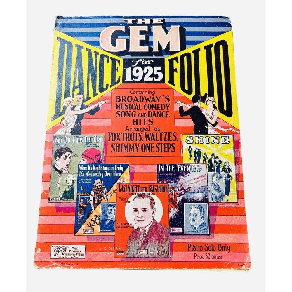 The Dance Gem Folio for 1925 Piano Solo‎ Song & Dance Hits